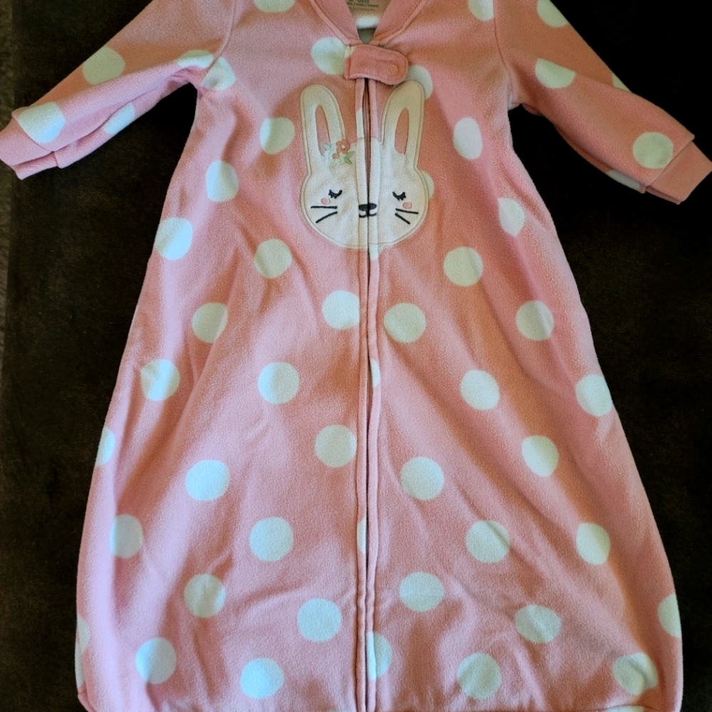 Pink bunny sleep sack